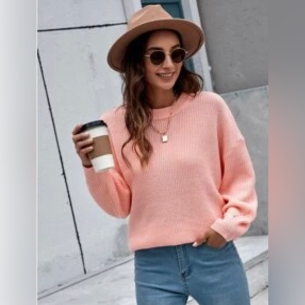Shein coral sweater